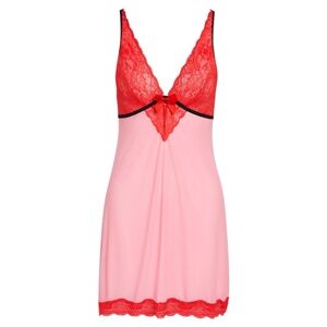 INC International Concepts Intimates XS Red Pink Lace Mesh Chemise